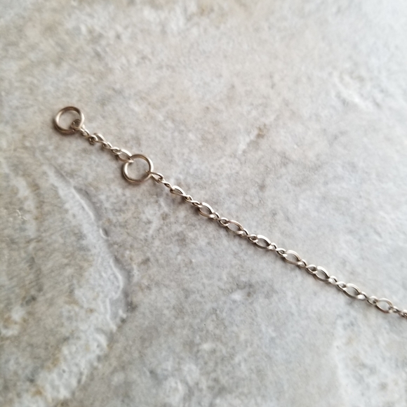 New Handmade gemstone sterling silver bracelet, purple stone and flower charm - Picture 5 of 6